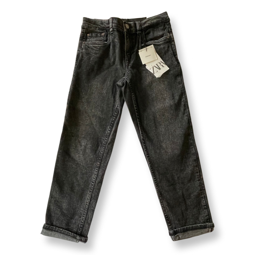 Zara Kids Black Straight Fit Jeans - size 10